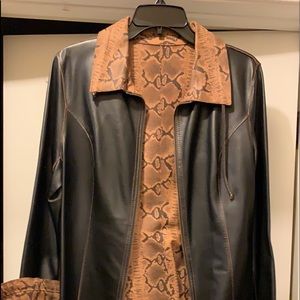 Leather jackets Butter soft tan snake skin inside